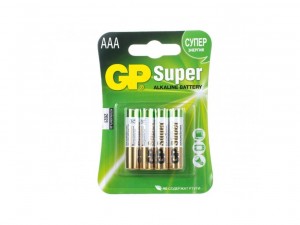 Батарейки GP Super Alkaline, LR03 ААA, 4шт - фото 1